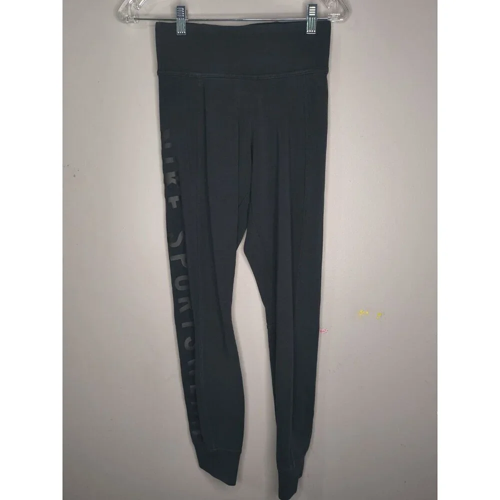 Nike Sportswear Athletic Legging Pants Black Women’s Size Medium Side Spellout